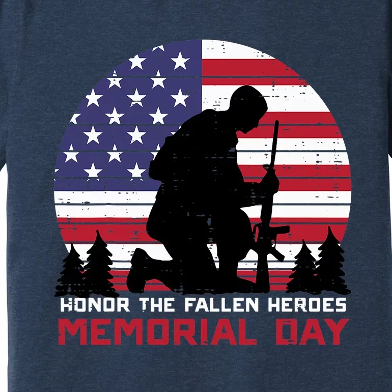 Honor The Fallen Heroes Memorial Day US Flag Premium T-Shirt