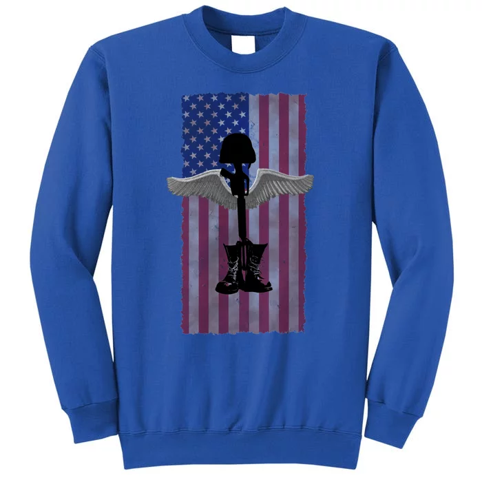 Honor The Fallen Thank The Living Military Brother Sister Cool Gift Tall Sweatshirt