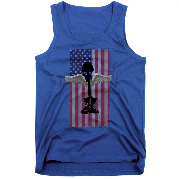 Honor The Fallen Thank The Living Military Brother Sister Cool Gift Tank Top