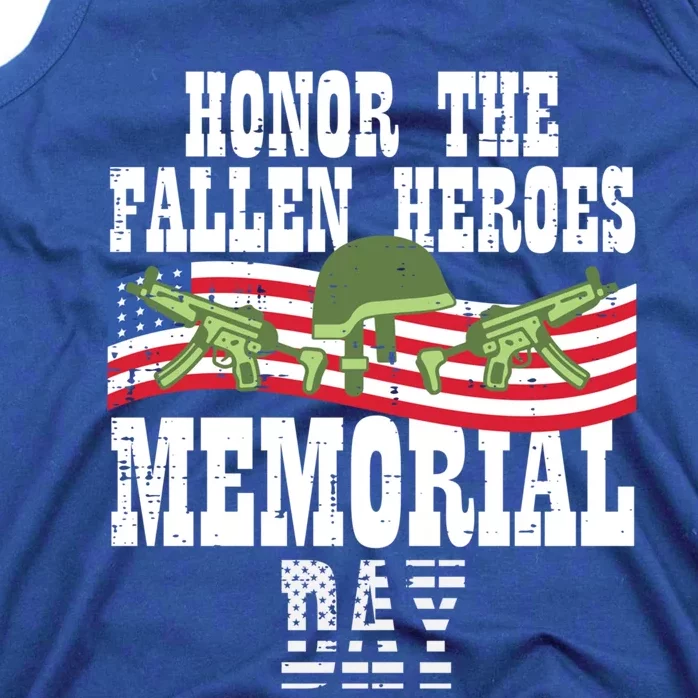 Honor The Fallen Heroes Memorial Day Us Flag Cool Gift Tank Top