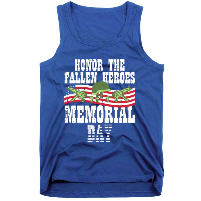 Honor The Fallen Heroes Memorial Day Us Flag Cool Gift Tank Top