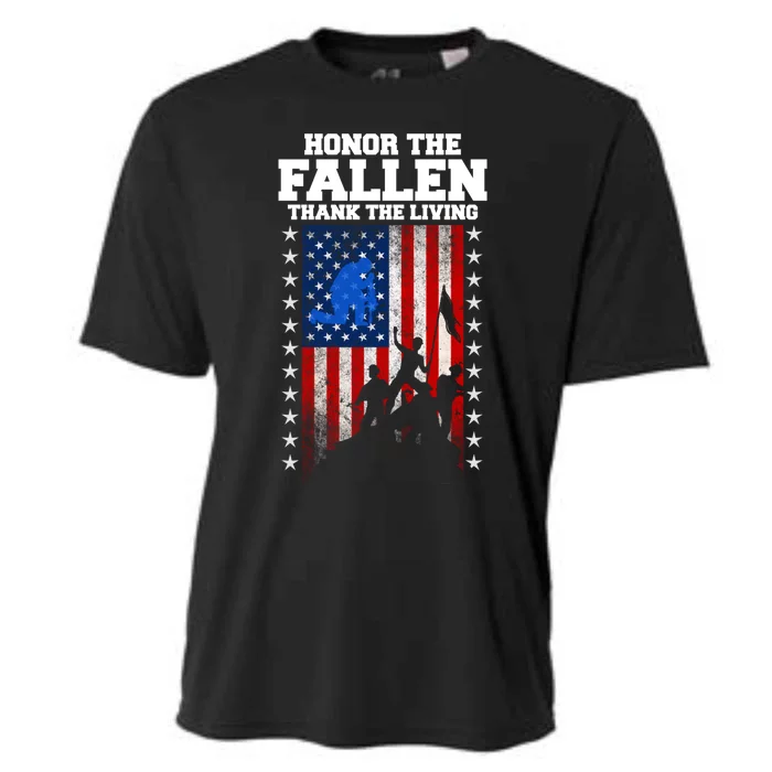 Honor The Fallen Thank The Living Memorial Day Gift Cooling Performance Crew T-Shirt