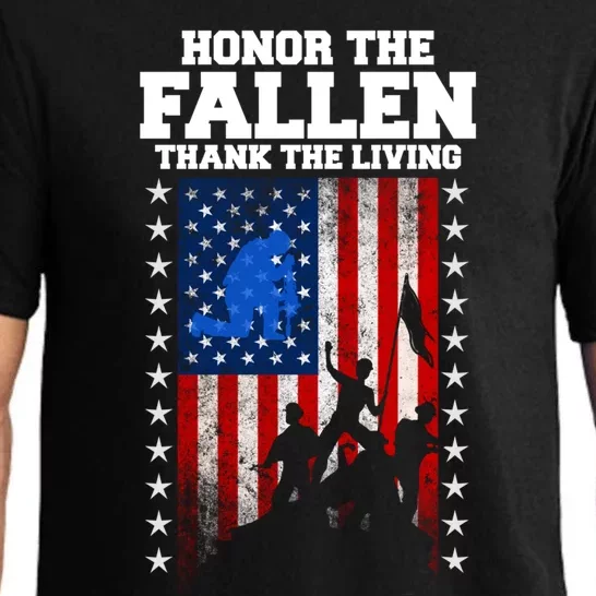 Honor The Fallen Thank The Living Memorial Day Gift Pajama Set