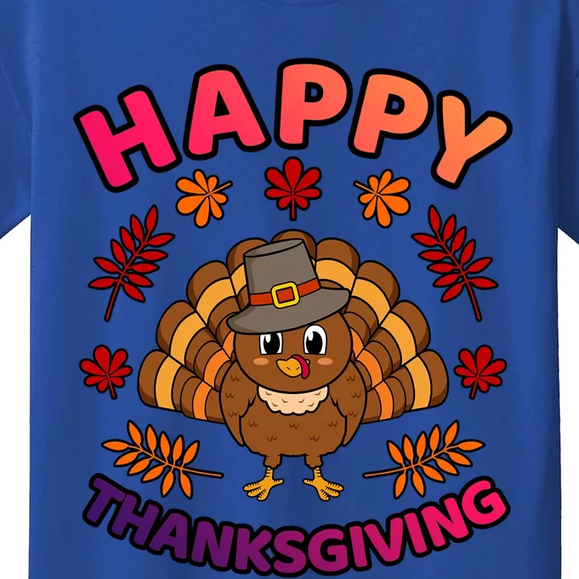 Happy Thanksgiving Funny Turkey Family Graphic Gift Kids T-Shirt