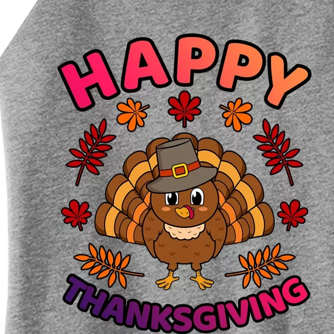 Happy Thanksgiving Funny Turkey Family Graphic Gift Women’s Perfect Tri Rocker Tank