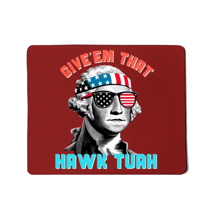 Hawk Tuah Funny 2024 4th Of July Meme Mousepad