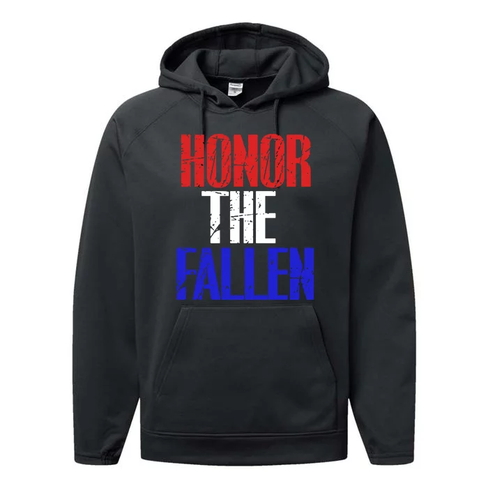 Honor The Fallen Veterans Military Performance Fleece Hoodie