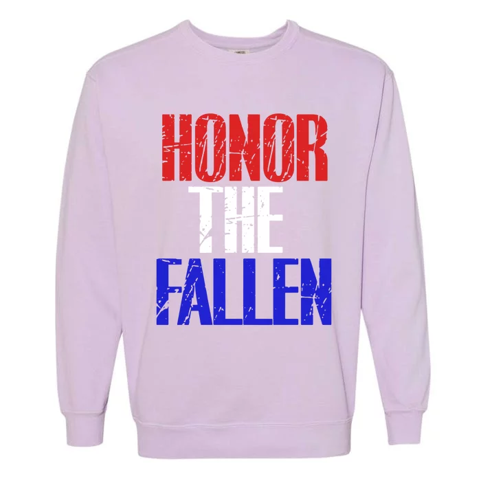 Honor The Fallen Veterans Military Garment-Dyed Sweatshirt