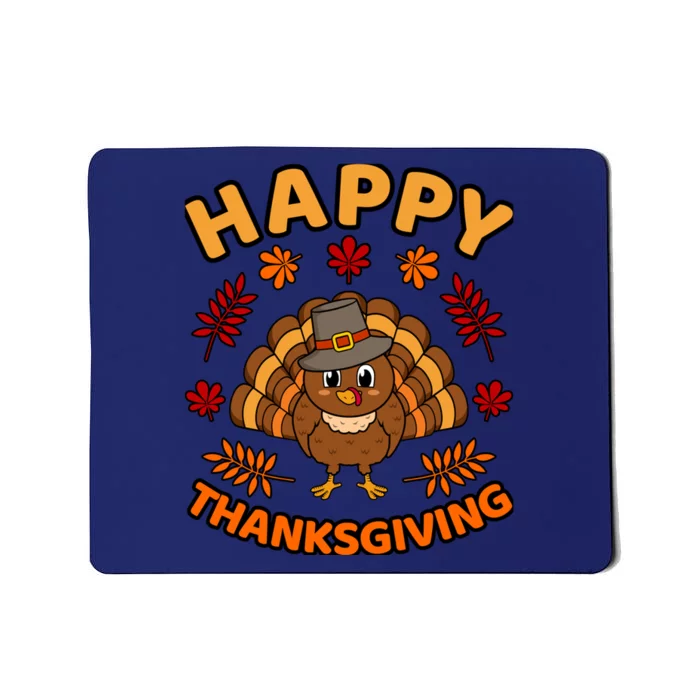 Happy Thanksgiving Funny Turkey Family Graphic Mousepad