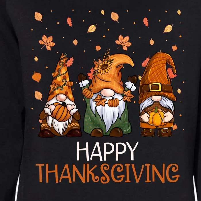 Happy Thanksgiving Gnome Squad Womens California Wash Sweatshirt