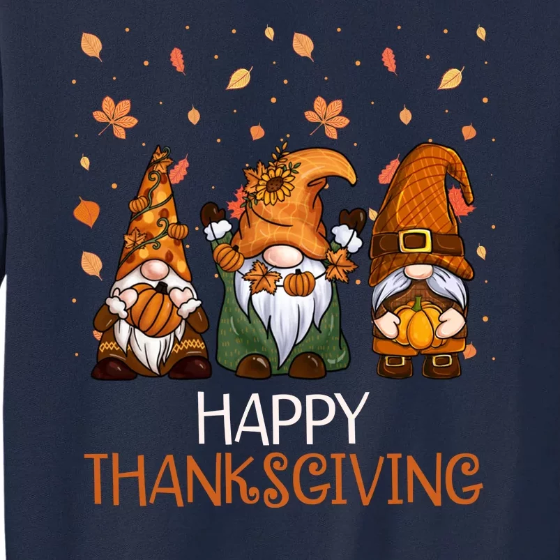 Happy Thanksgiving Gnome Squad Tall Sweatshirt