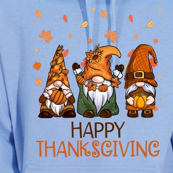 Happy Thanksgiving Gnome Squad Unisex Surf Hoodie