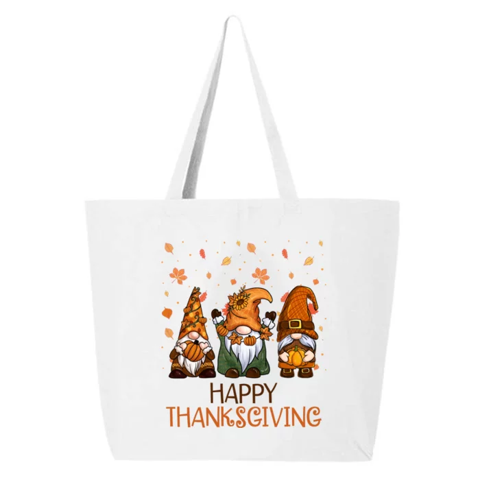 Happy Thanksgiving Gnome Squad 25L Jumbo Tote