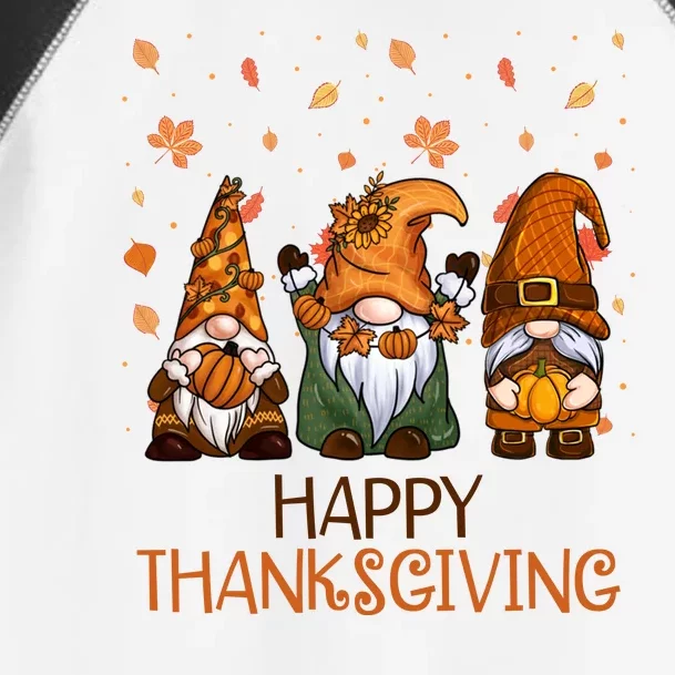 Happy Thanksgiving Gnome Squad Toddler Fine Jersey T-Shirt