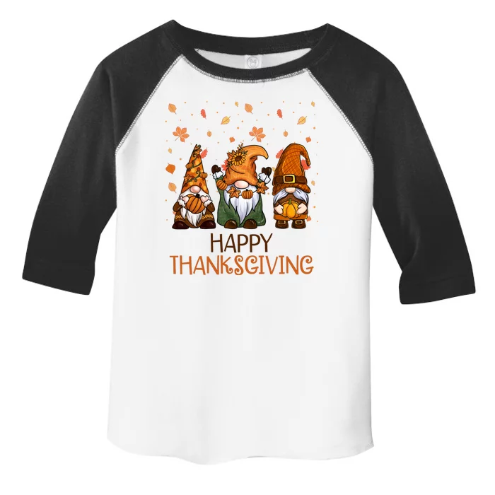 Happy Thanksgiving Gnome Squad Toddler Fine Jersey T-Shirt