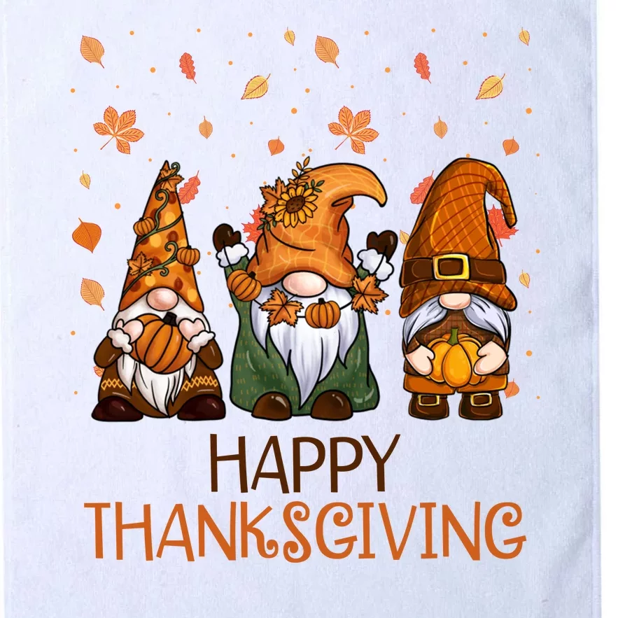 Happy Thanksgiving Gnome Squad Platinum Collection Golf Towel