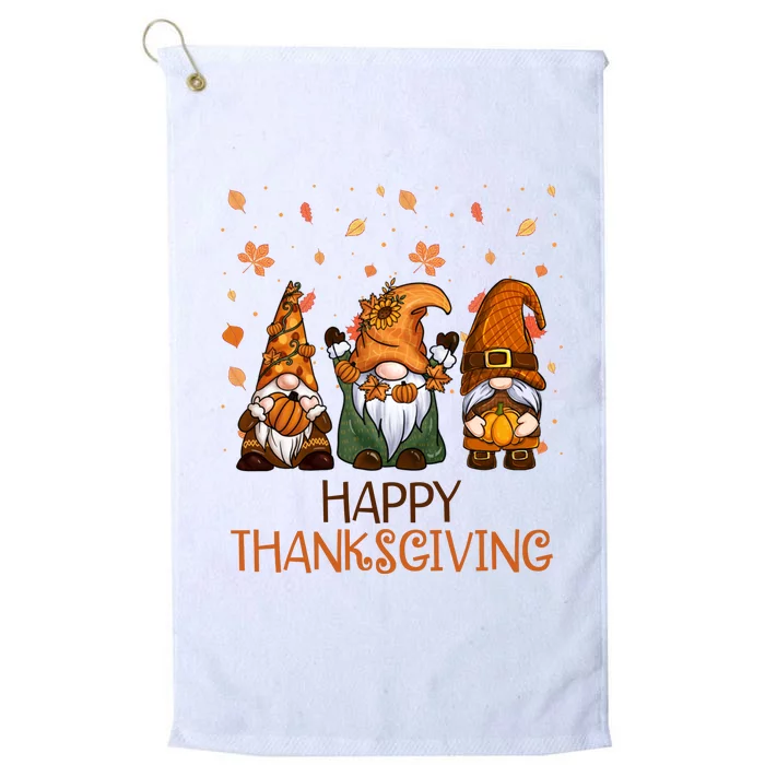 Happy Thanksgiving Gnome Squad Platinum Collection Golf Towel