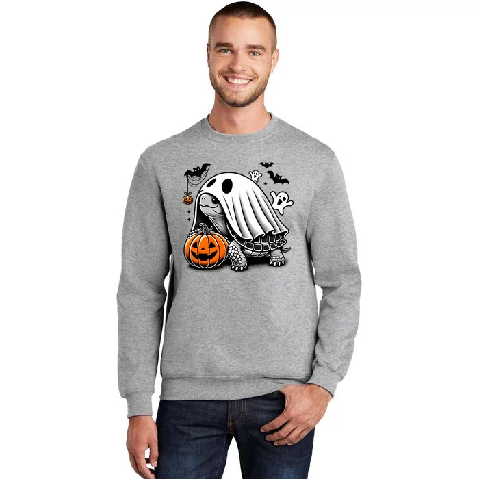 Halloween Turtle Ghost Pumpkin Costume Terrapin Tortoise Tall Sweatshirt