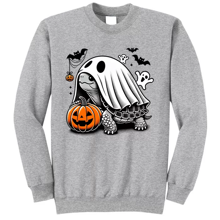 Halloween Turtle Ghost Pumpkin Costume Terrapin Tortoise Tall Sweatshirt