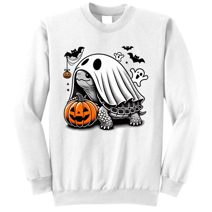 Halloween Turtle Ghost Pumpkin Costume Terrapin Tortoise Sweatshirt