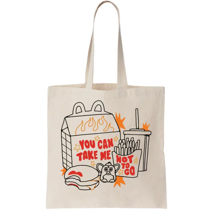 Hot To Go Cheese Burger Lipstick Tote Bag