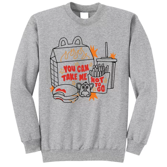 Hot To Go Cheese Burger Lipstick Tall Sweatshirt