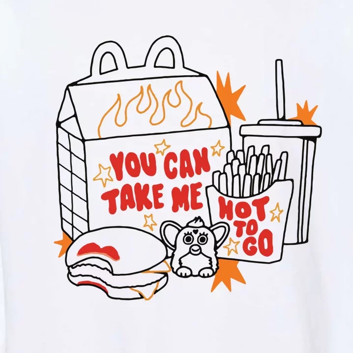 Hot To Go Cheese Burger Lipstick Garment-Dyed Sweatshirt