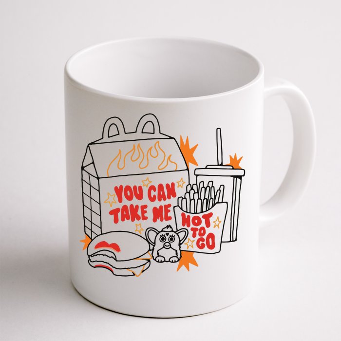 Hot To Go Cheese Burger Lipstick Front & Back Coffee Mug