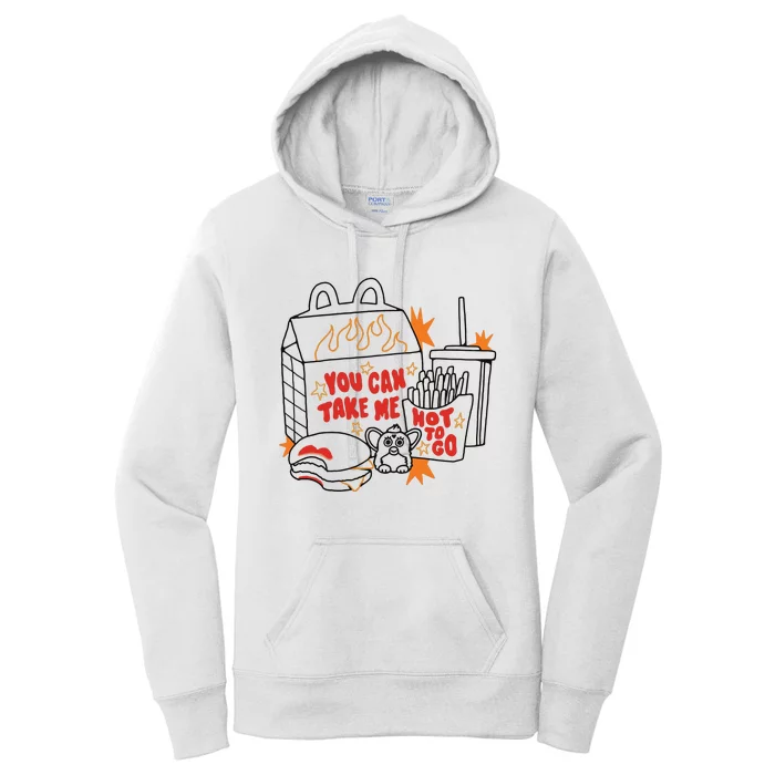 Hot To Go Cheese Burger Lipstick Women's Pullover Hoodie