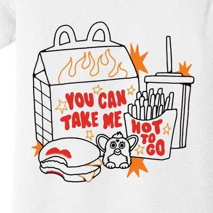 Hot To Go Cheese Burger Lipstick Baby Bodysuit