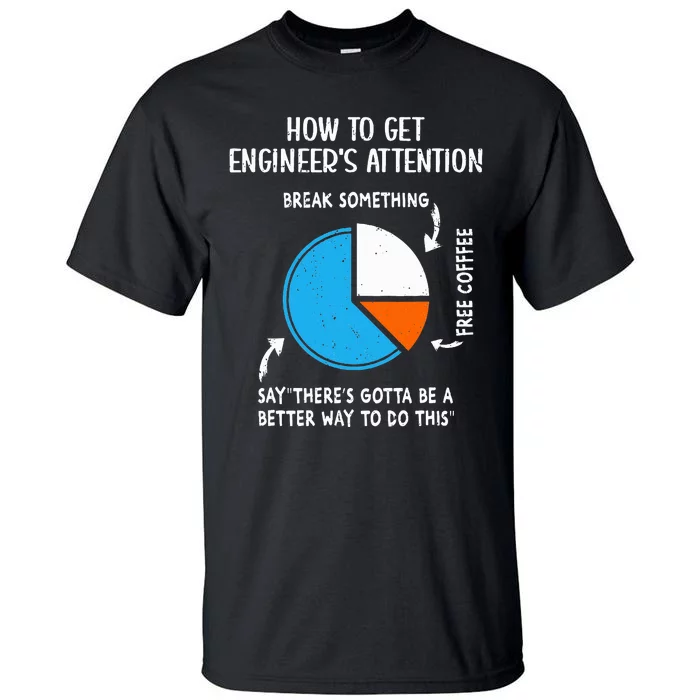 How to get Engineers Attention Funny Engineering Student Tall T-Shirt