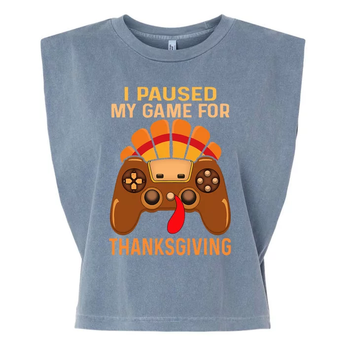 Happy Thanksgiving gaming fall Turkey gamer Garment-Dyed Women's Muscle Tee