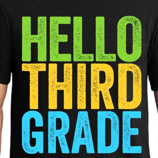 Hello Third Grade Funny 3rd Grade Back To School Pajama Set