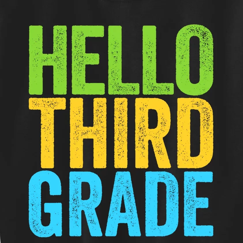 Hello Third Grade Funny 3rd Grade Back To School Kids Sweatshirt