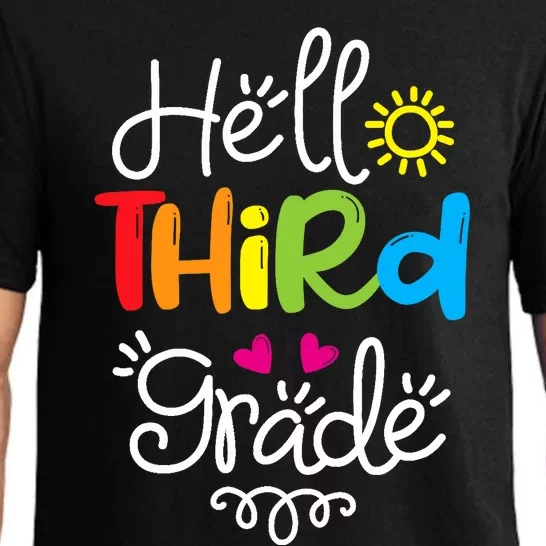 Hello Third Grade Fun 3rd Grade Back to School Gift Pajama Set