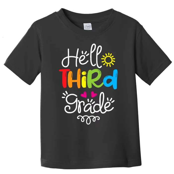 Hello Third Grade Fun 3rd Grade Back to School Gift Toddler T-Shirt