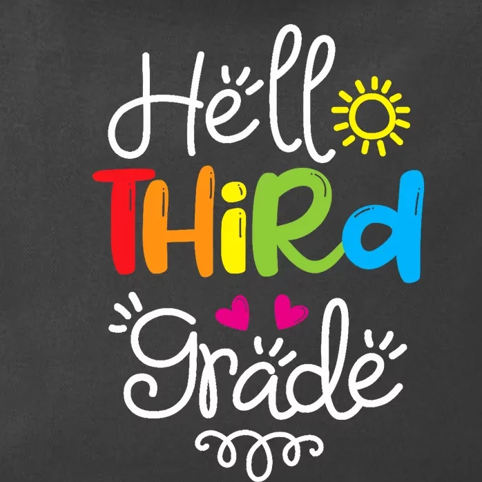 Hello Third Grade Fun 3rd Grade Back to School Gift Zip Tote Bag