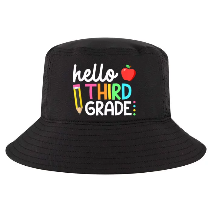 Hello Third Grade Team 3rd Grade Back To School Teacher Cool Comfort Performance Bucket Hat