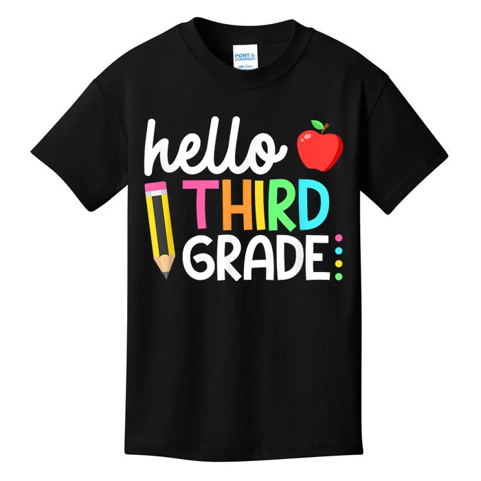 Hello Third Grade Team 3rd Grade Back To School Teacher Kids T-Shirt