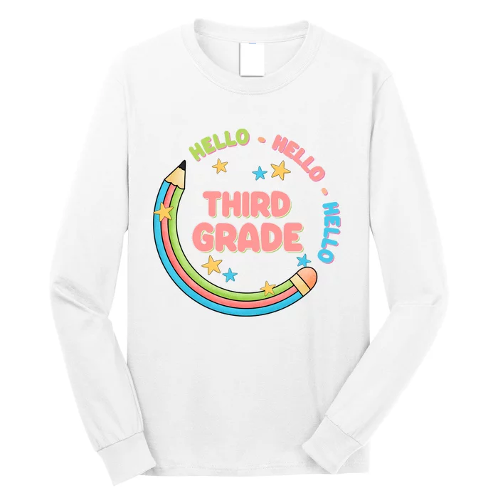 Hello Third Grade Long Sleeve Shirt