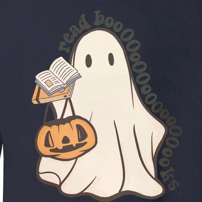 Halloween Teacher Ghost Reading Spooky Season Toddler Sweatshirt