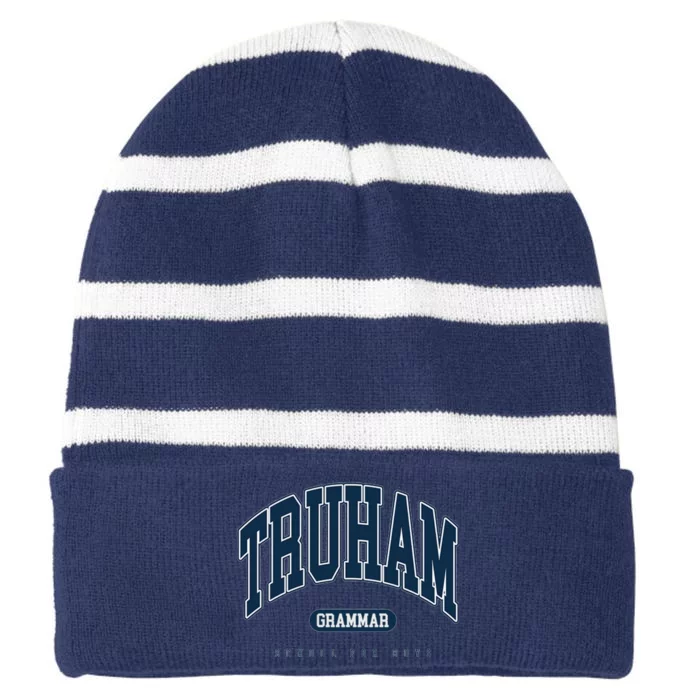 Heartstopper Truham Grammar School Striped Beanie with Solid Band