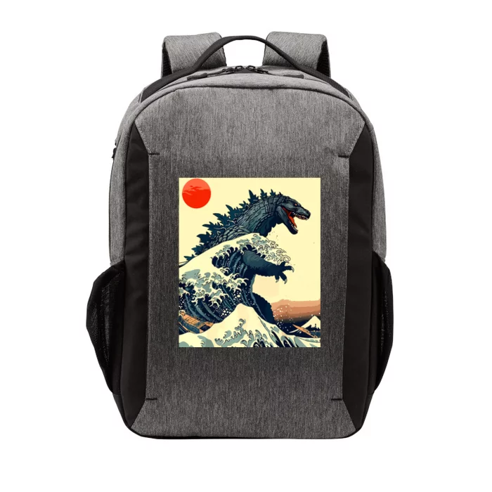 Hokusai The Great Kaiju Off Kanagawa Vintage Japanese Art Vector Backpack