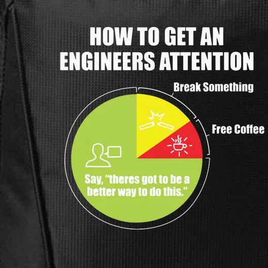 How To Get An Engineers Attention Engineering Funny City Backpack