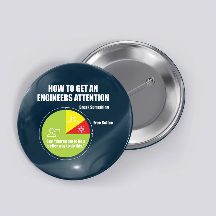 How To Get An Engineers Attention Engineering Funny Button