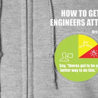 How To Get An Engineers Attention Engineering Funny Full Zip Hoodie