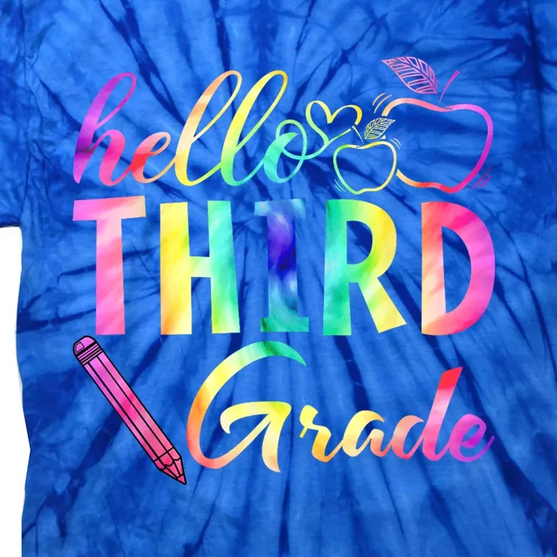 Hello Third Grade Tie Dye Back To School 3Rd Grader Teacher Gift Tie-Dye T-Shirt