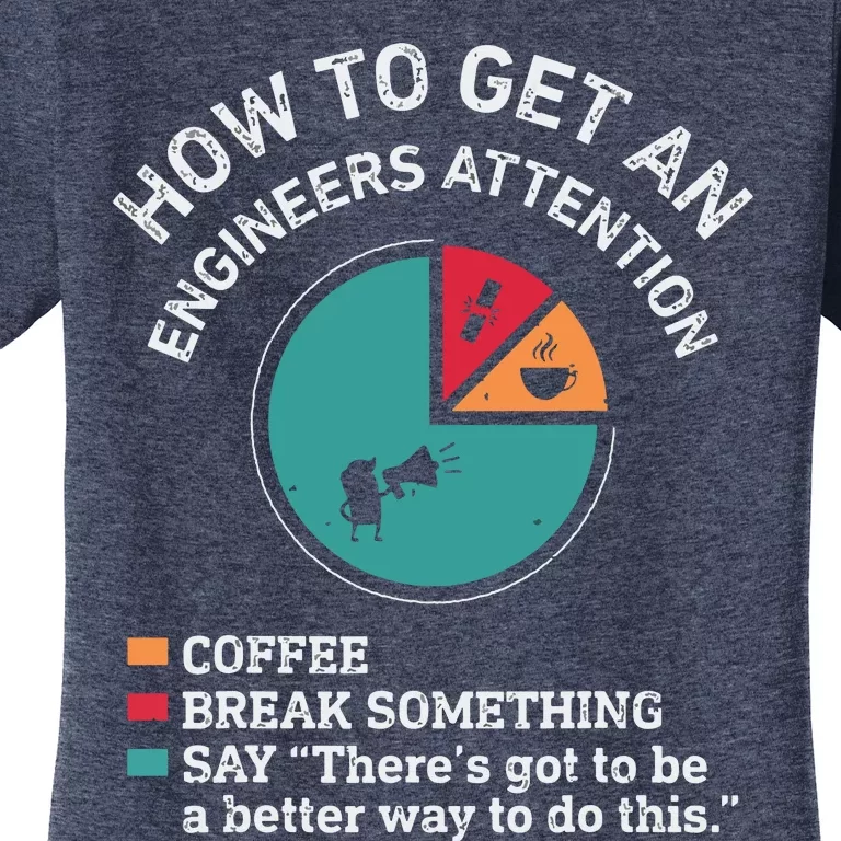 How To Get An Engineers Attention Funny Engineer Engineering Women's T-Shirt