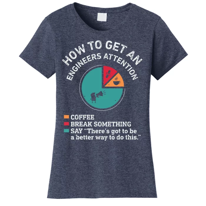 How To Get An Engineers Attention Funny Engineer Engineering Women's T-Shirt