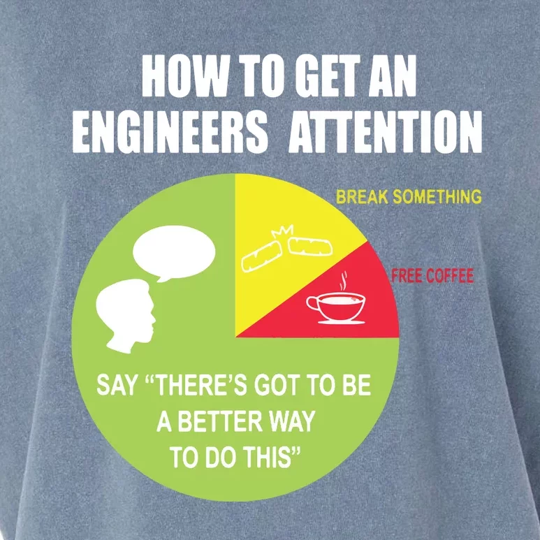 How To Get An Engineers Attention Funny Engineer Garment-Dyed Women's Muscle Tee